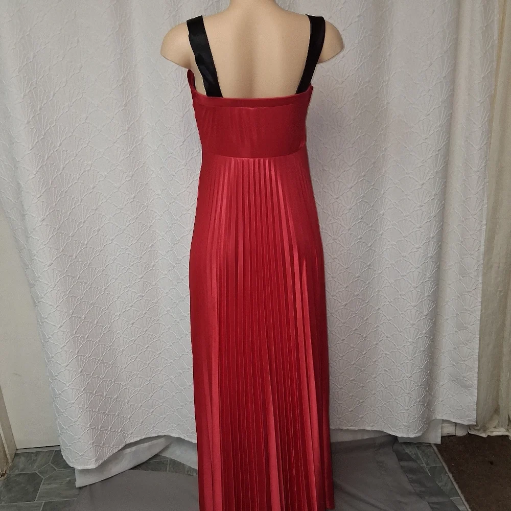 My Michelle Women Size L Red Maxi Dress with Black Straps - Picture 8 of 16